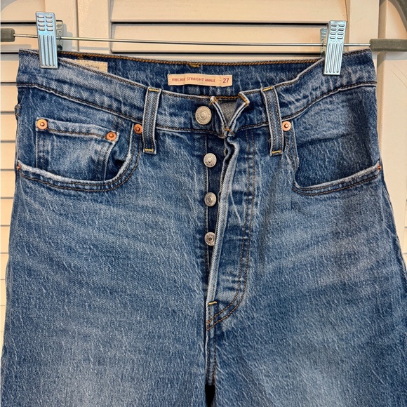 Levi’s Ribcage Straight Ankle Jean - HEMMED - Sz 27 - Picture 6 of 7
